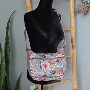 LeSportsac Nylon Floral Crossbody Shoulder Bag